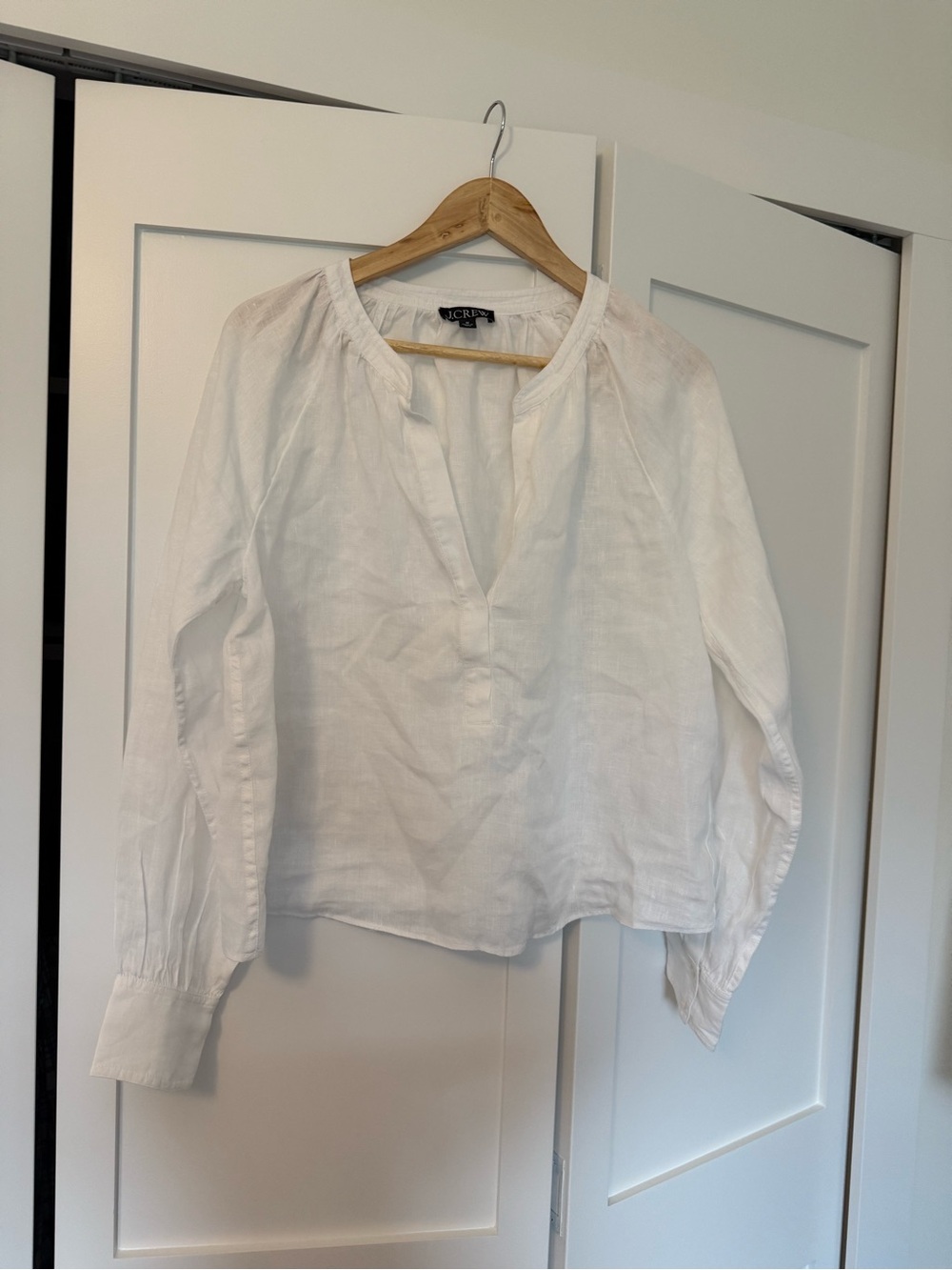 J crew white linen cabana top - Picture 2 of 8